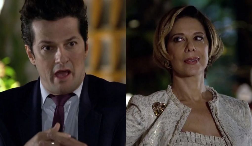 Crô (Marcelo Serrado) e Mirna (Ângela Vieira) de Fina Estampa