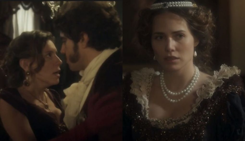 Dom Pedro (Caio Castro) e Leopoldina (Letícia Colin) de Novo Mundo