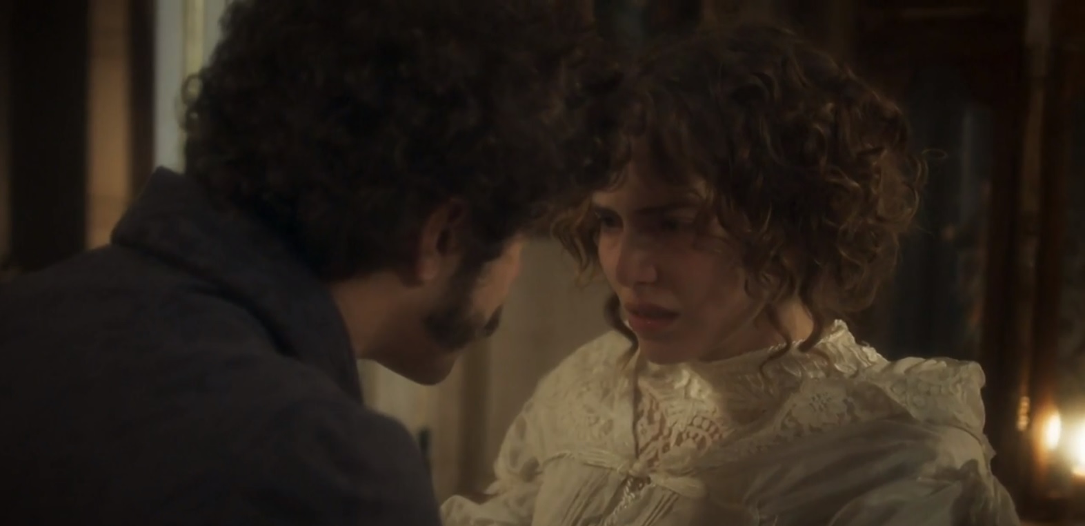 Dom Pedro (Caio Castro) e Leopoldina (Letícia Colin) de Novo Mundo