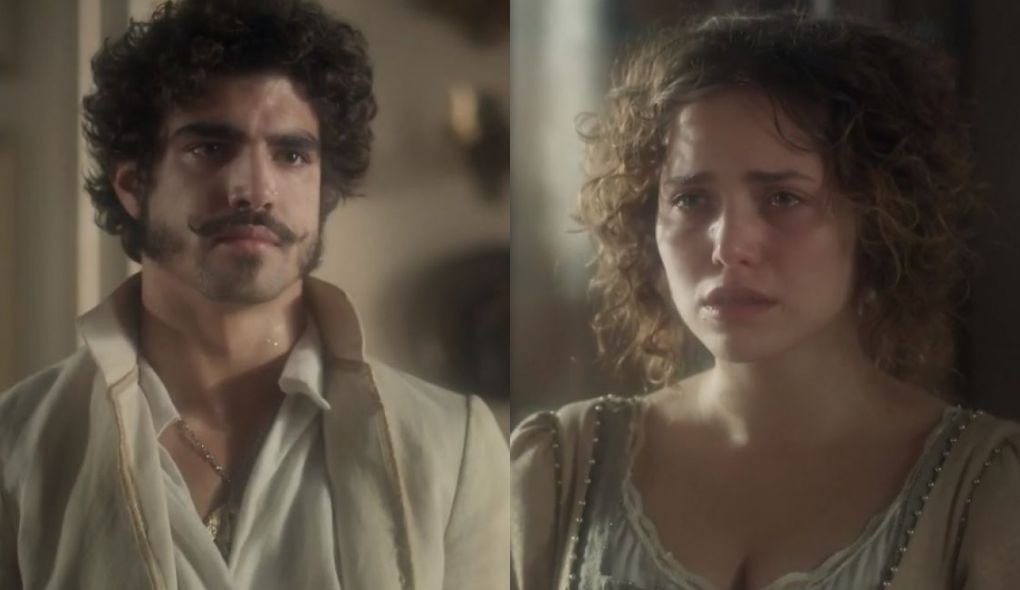Dom Pedro (Caio Castro) e Leopoldina (Letícia Colin) de Novo Mundo
