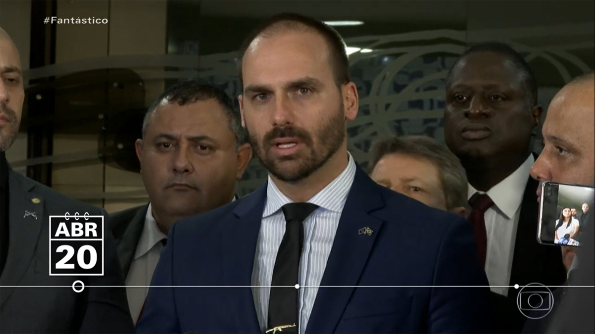 Eduardo Bolsonaro em matéria do Fantástico