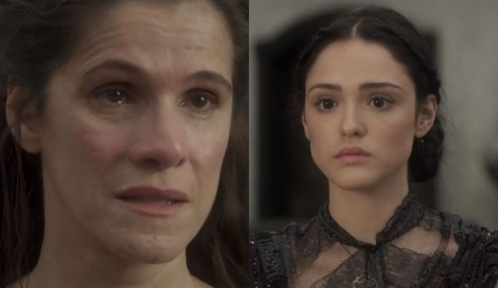 Elvira (Ingrid Guimarães) e Anna (Isabelle Drummond) de Novo Mundo