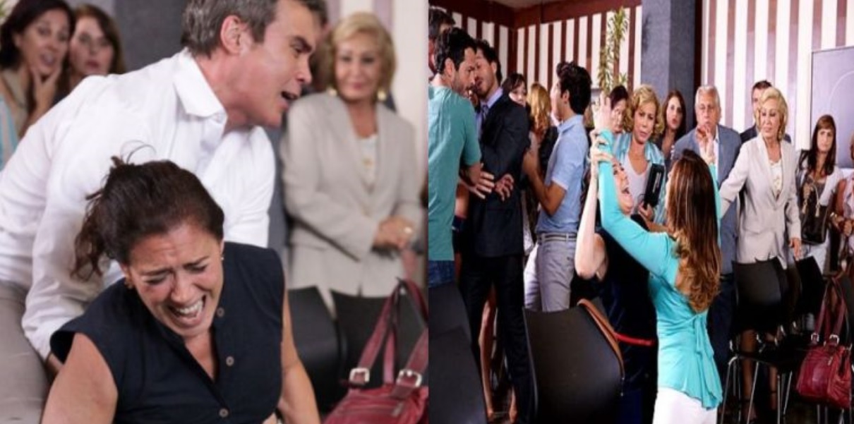 Griselda (Lilia Cabral), René (Dalton Vigh) e Tereza Cristina (Christiane Torloni) em Fina Estampa