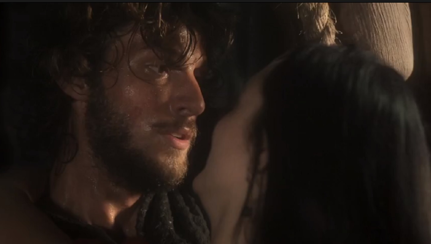 Joaquim (Chay Suede) e Anna (Isabelle Drummond) em Novo Mundo