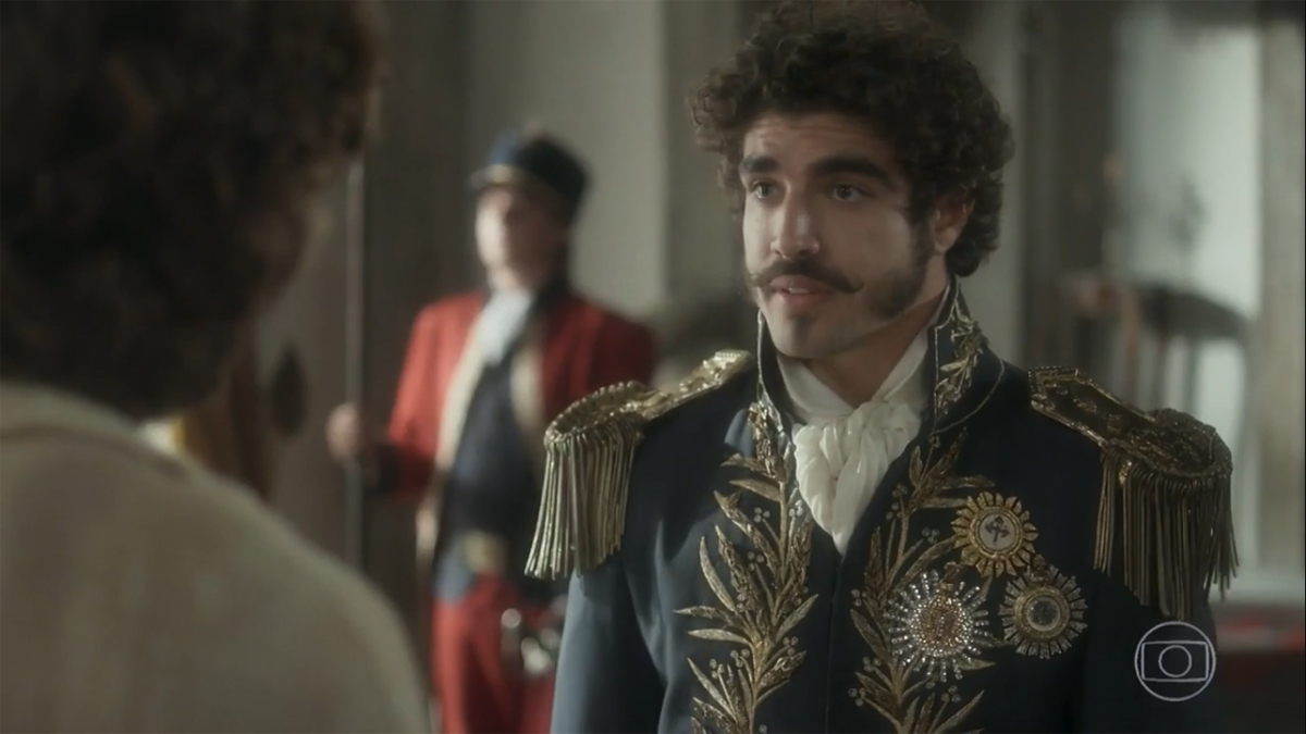 Joaquim (Chay Suede) e Pedro (Caio Castro) em Novo Mundo