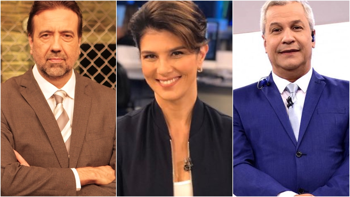 Jorge Lordello, Mariana Godoy e Sikêra Junior forma time de jornalistas da RedeTV! (Foto: Divulgação/RedeTV!)