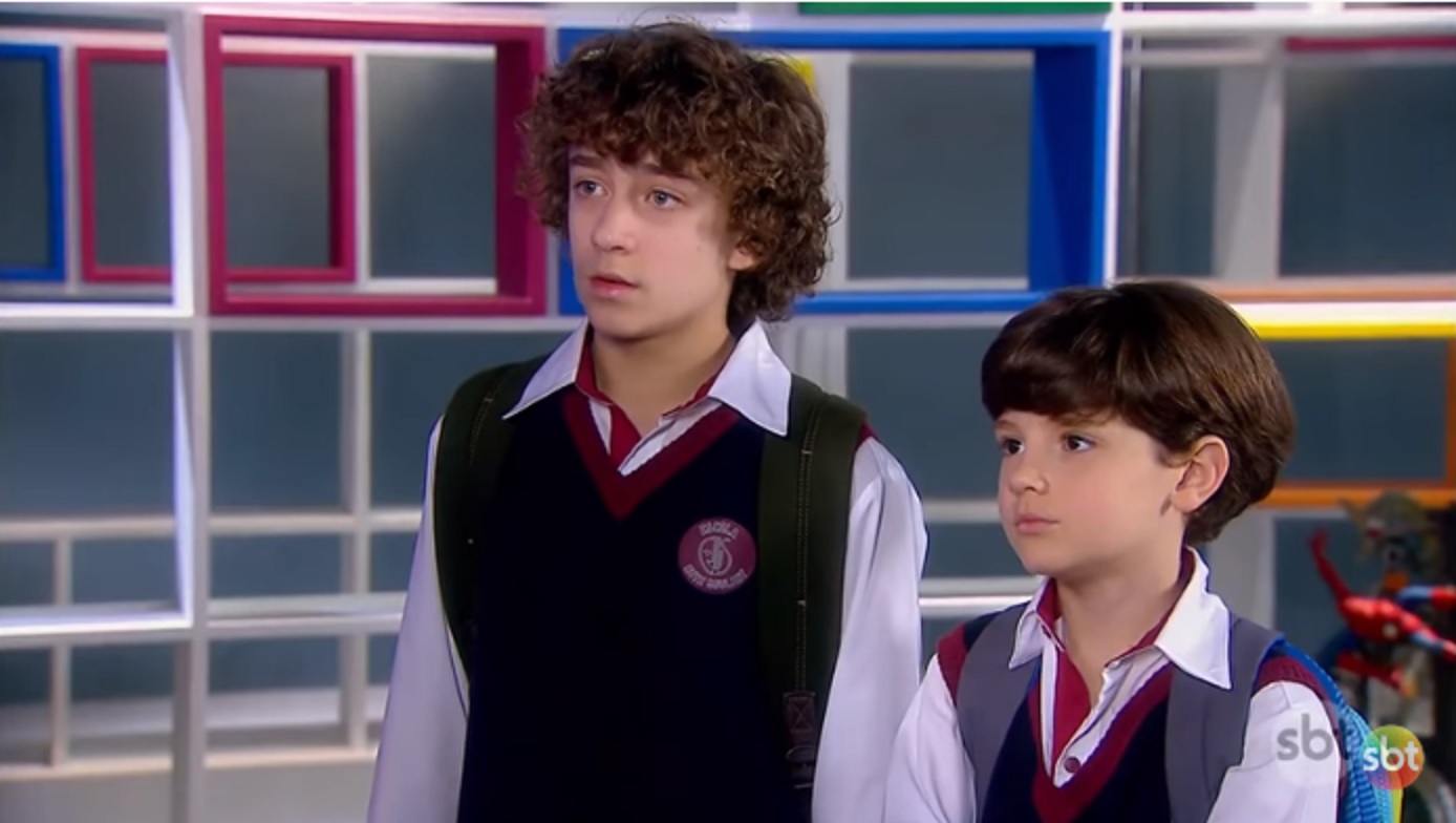 Luigi (Enzo Krieger) e Mário (Theo Medon) em As Aventuras de Poliana