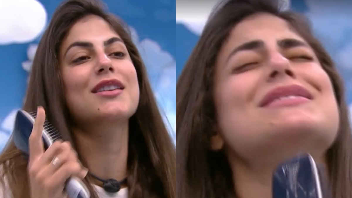 Mari Gonzalez cantando e dançando no quarto do BBB20