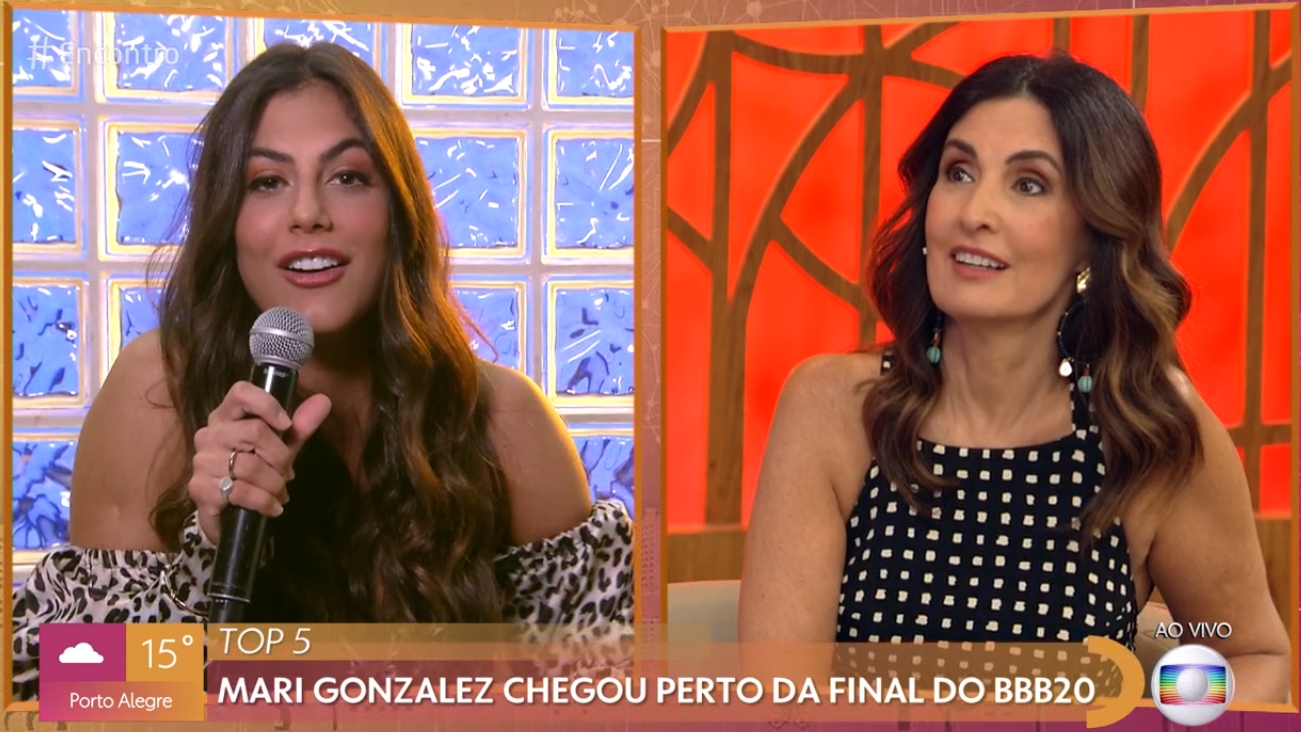 Mari Gonzalez no Encontro com Fátima Bernardes