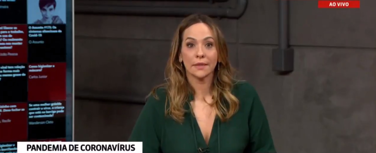 Maria Beltrão no Estúdio i, da Globo News