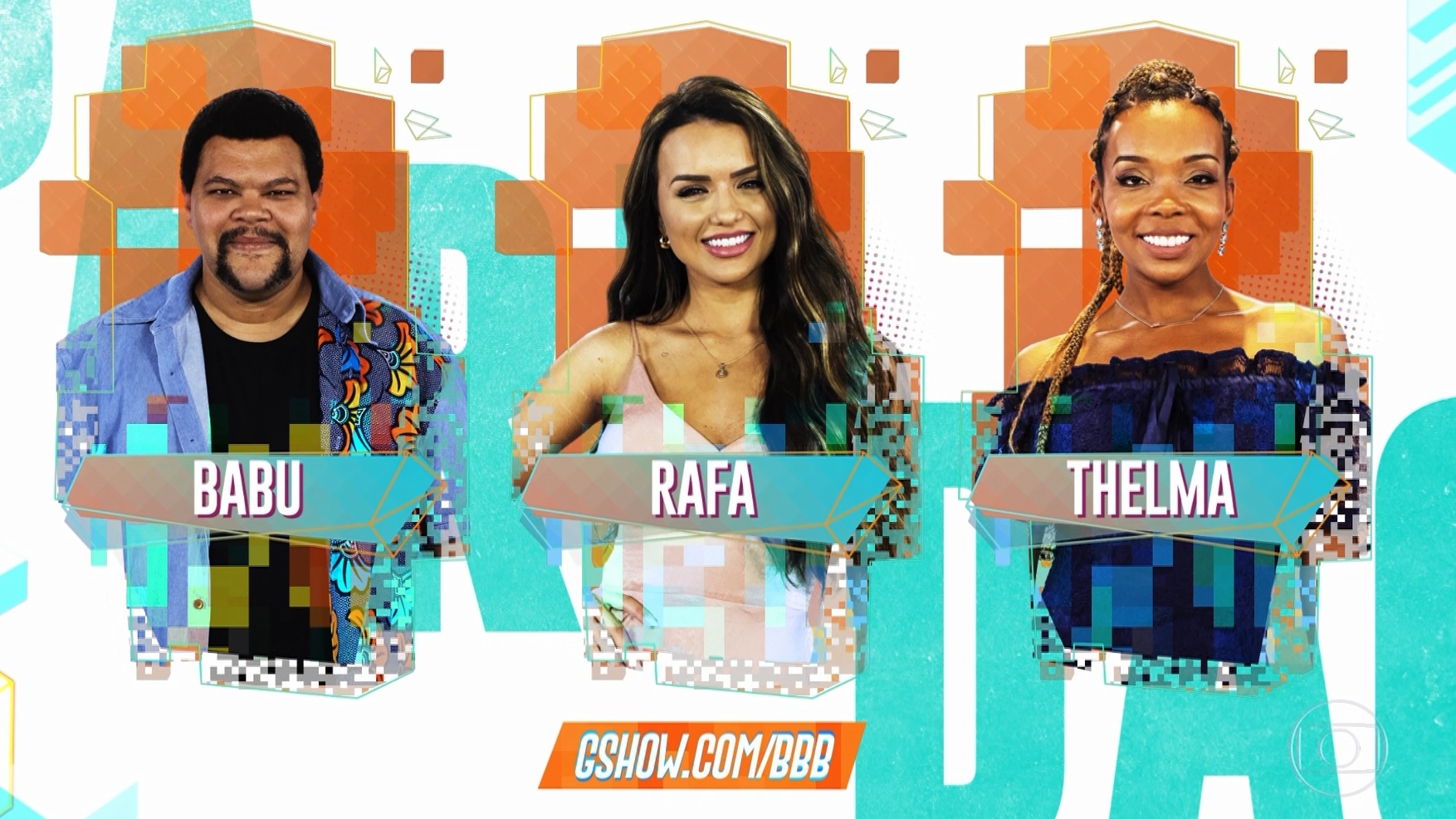 Babu, Rafa e Thelma estão no último paredão do BBB20 (Reprodução/TVGlobo)