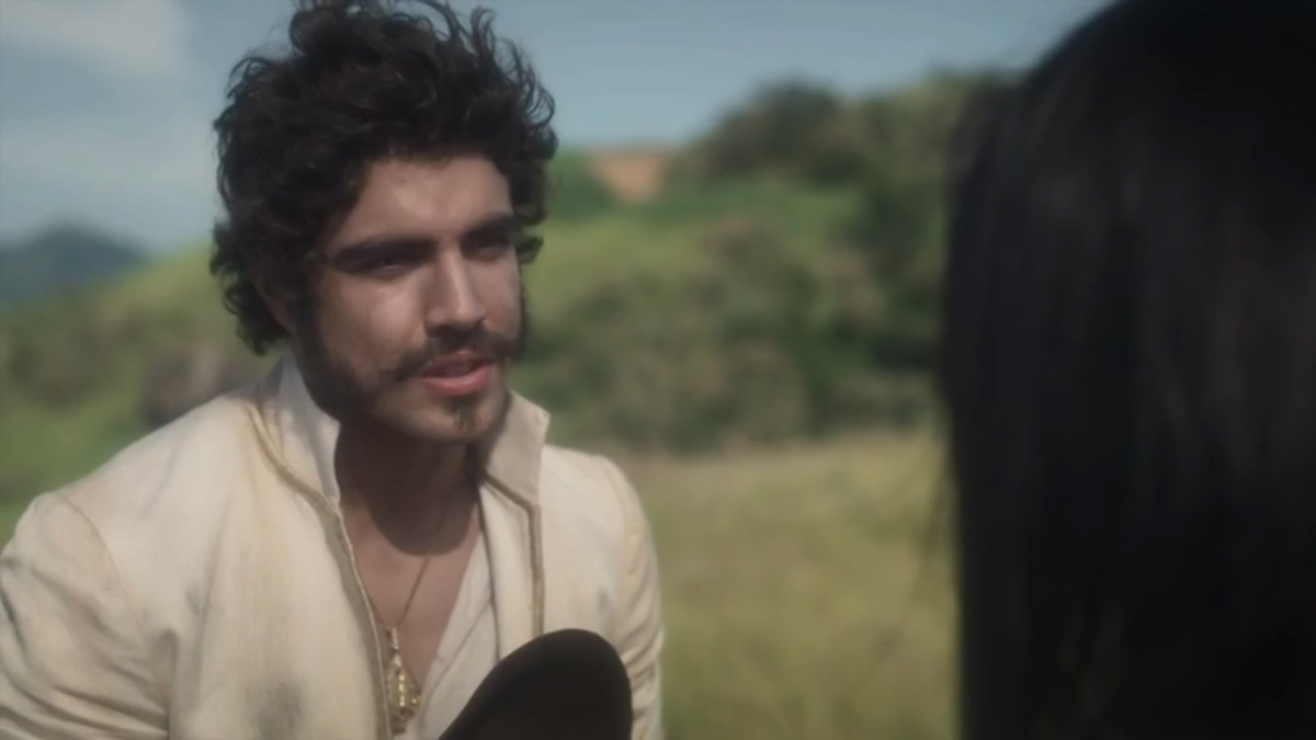 Pedro (Caio Castro) e Anna (Isabelle Drummond) em Novo Mundo