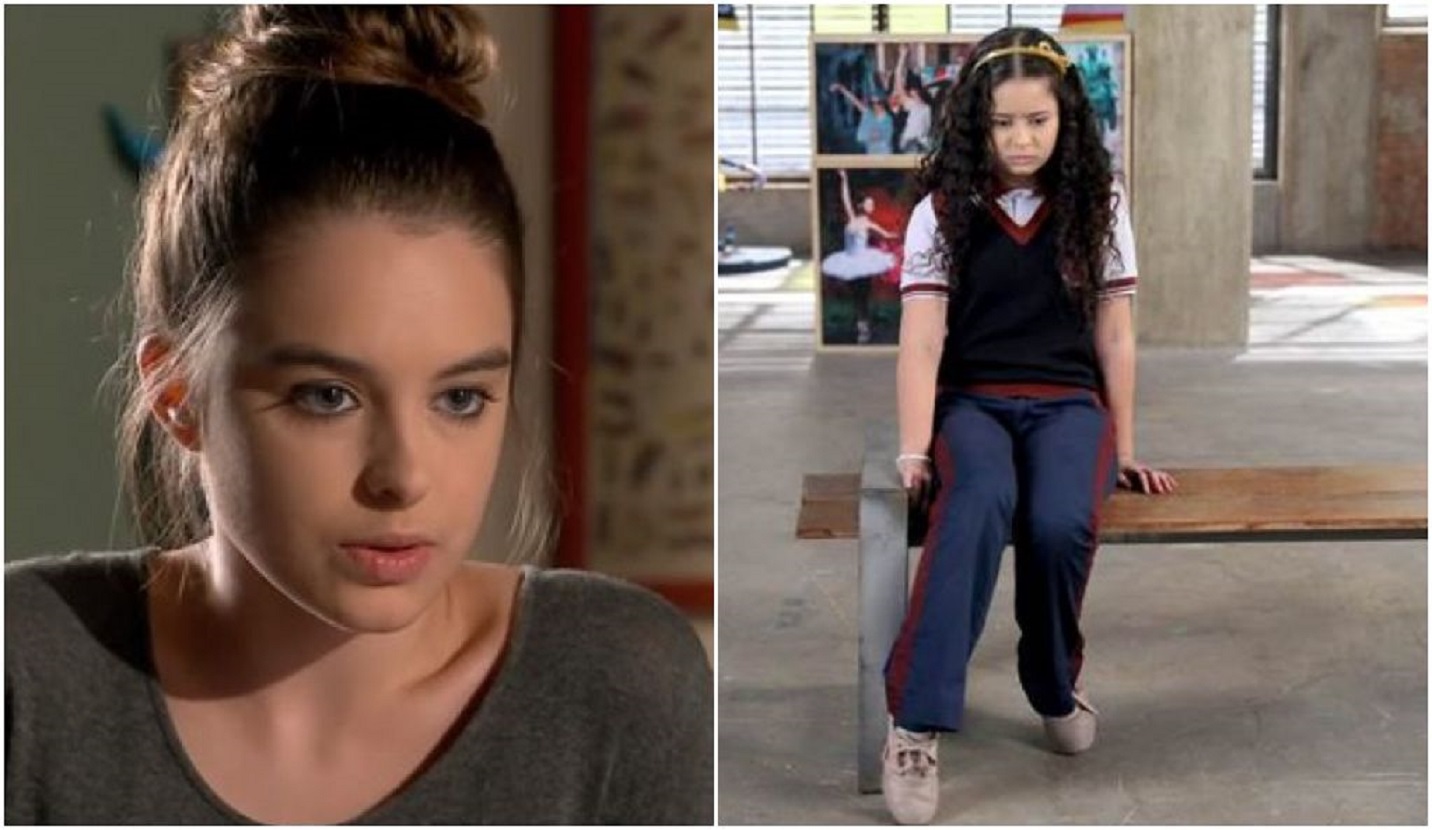 Raquel (Isabella Moreira ) e Yasmin (Bia Lanutti) em As Aventuras de Poliana