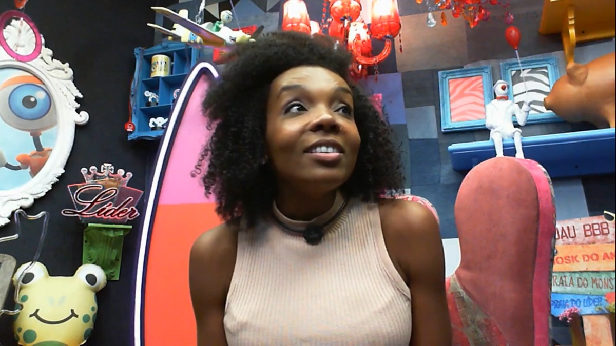 Thelma Assis no confessionário do BBB20