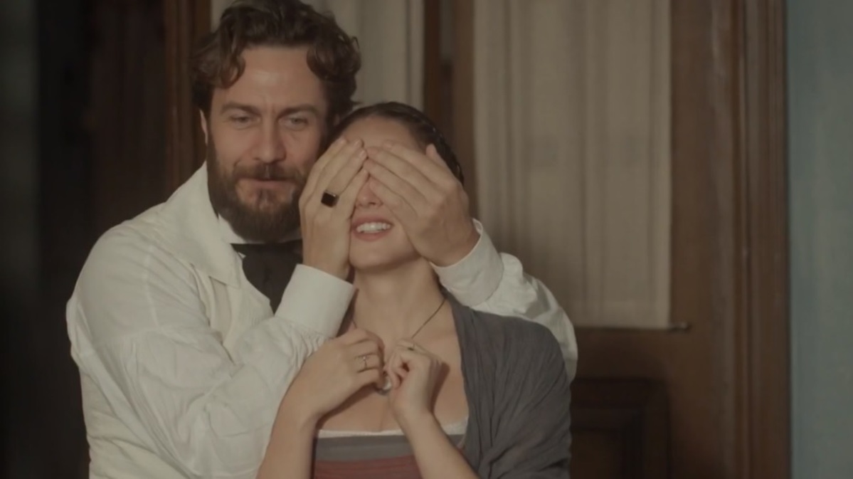 Thomas (Gabriel Braga Nunes) e Anna (Isabelle Drummond) de Novo Mundo