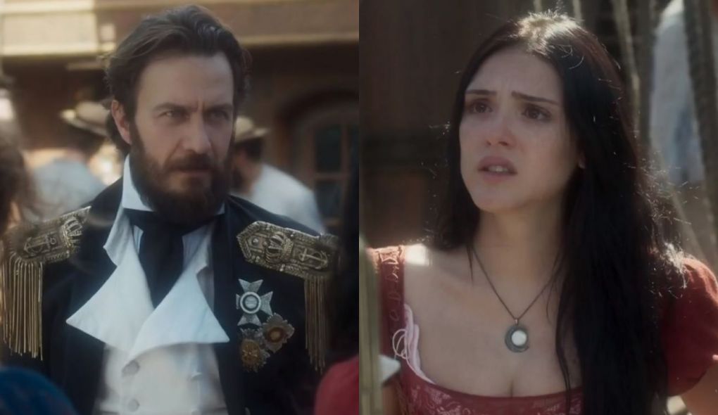 Thomas (Gabriel Braga Nunes) e Anna (Isabelle Drummond) de Novo Mundo