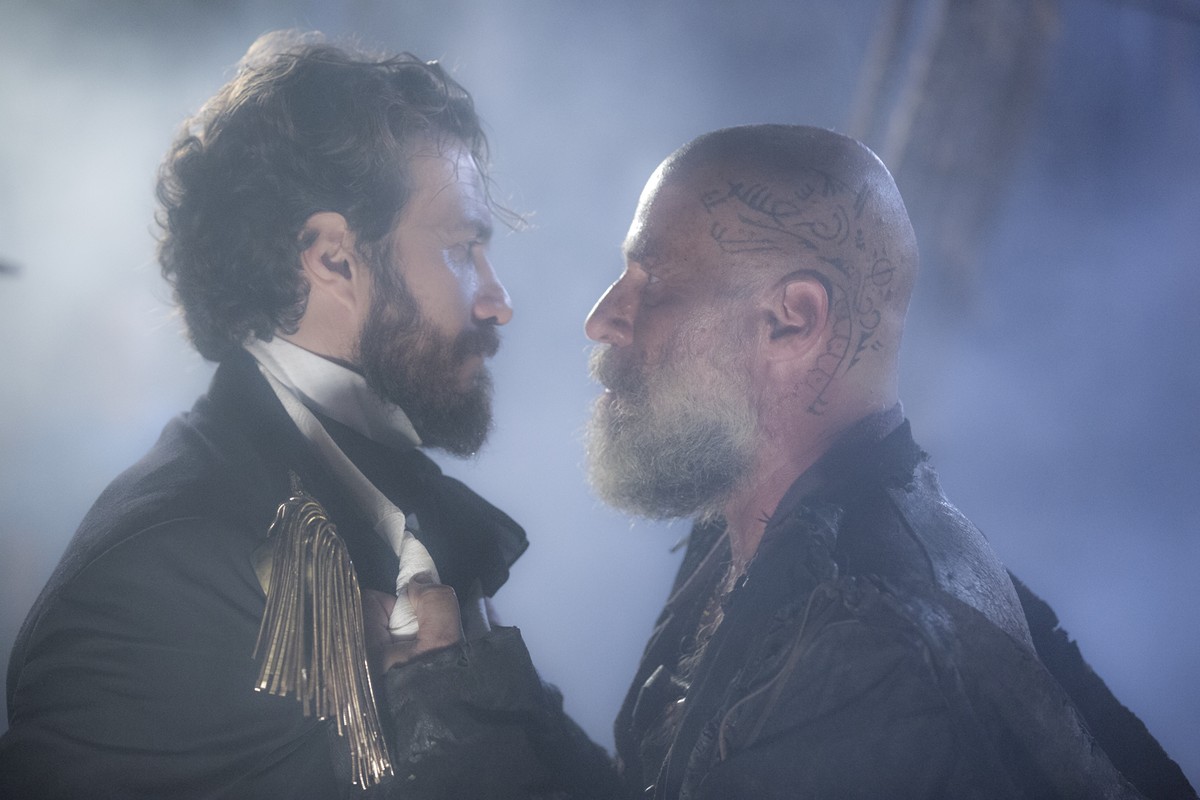 Thomas (Gabriel Braga Nunes) e Fred Sem Alma (Leopoldo Pacheco) de Novo Mundo