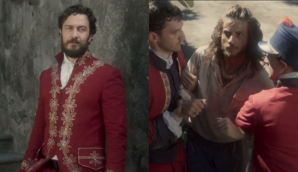 Thomas (Gabriel Braga Nunes) e Joaquim (Chay Suede) de Novo Mundo