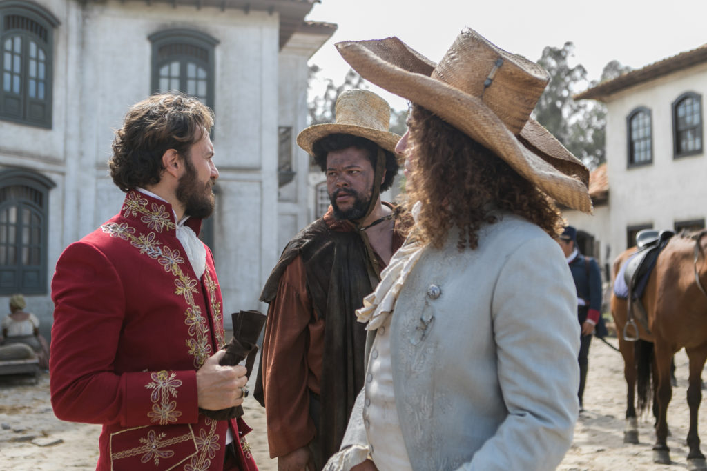 Thomas ( Gabriel Braga Nunes ), Jacinto ( Babu Santana ) e Sebastião ( Roberto Cordovani )