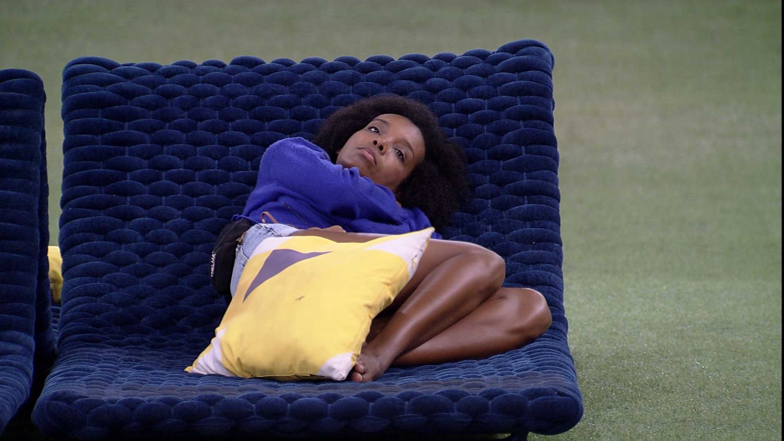 Thelma se isola da casa em dia de paredão do BBB20 (Reprodução/TVGlobo)