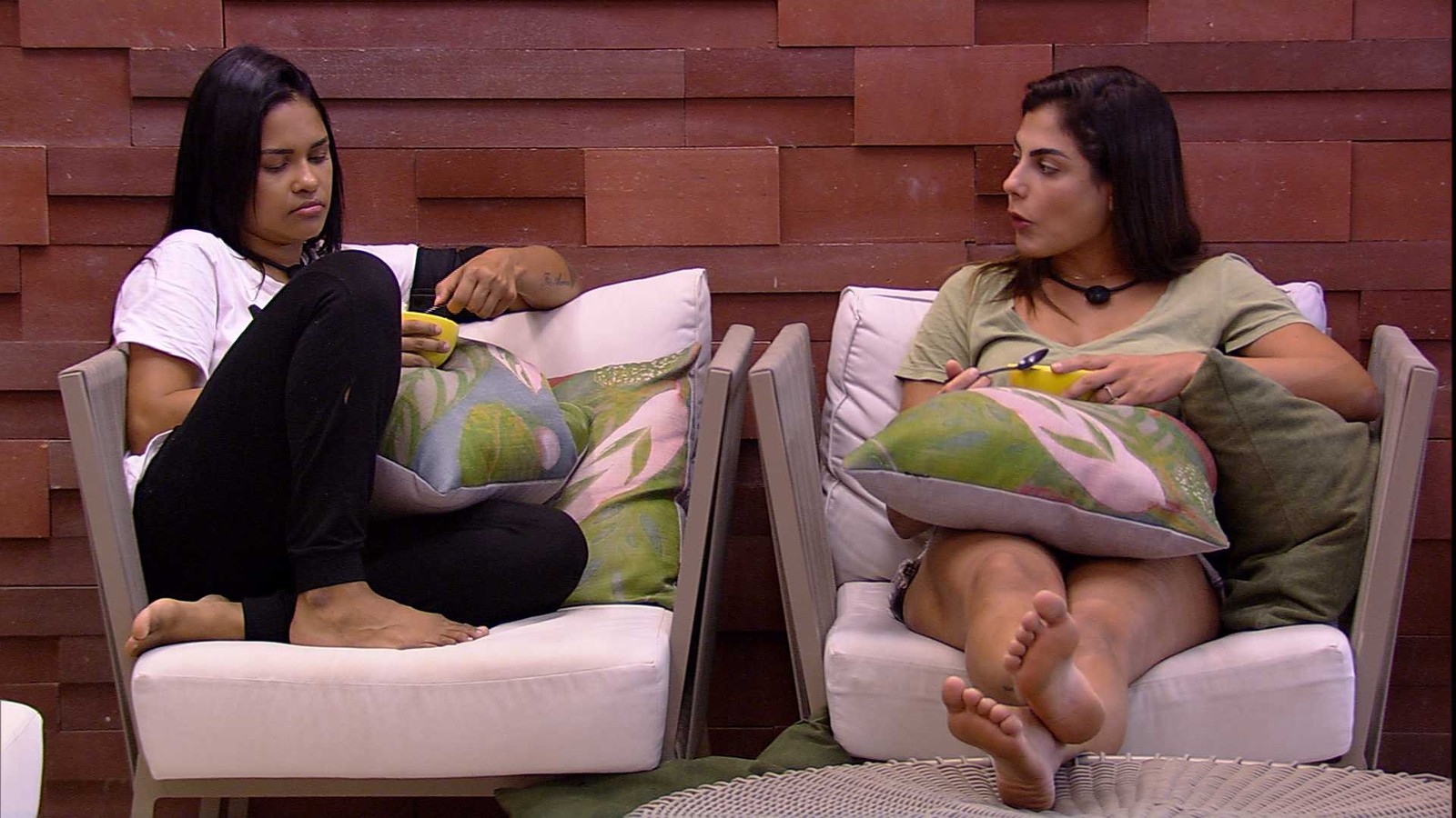 Mari desabafa com Flayslane no BBB20 (Reprodução/TVGlobo)