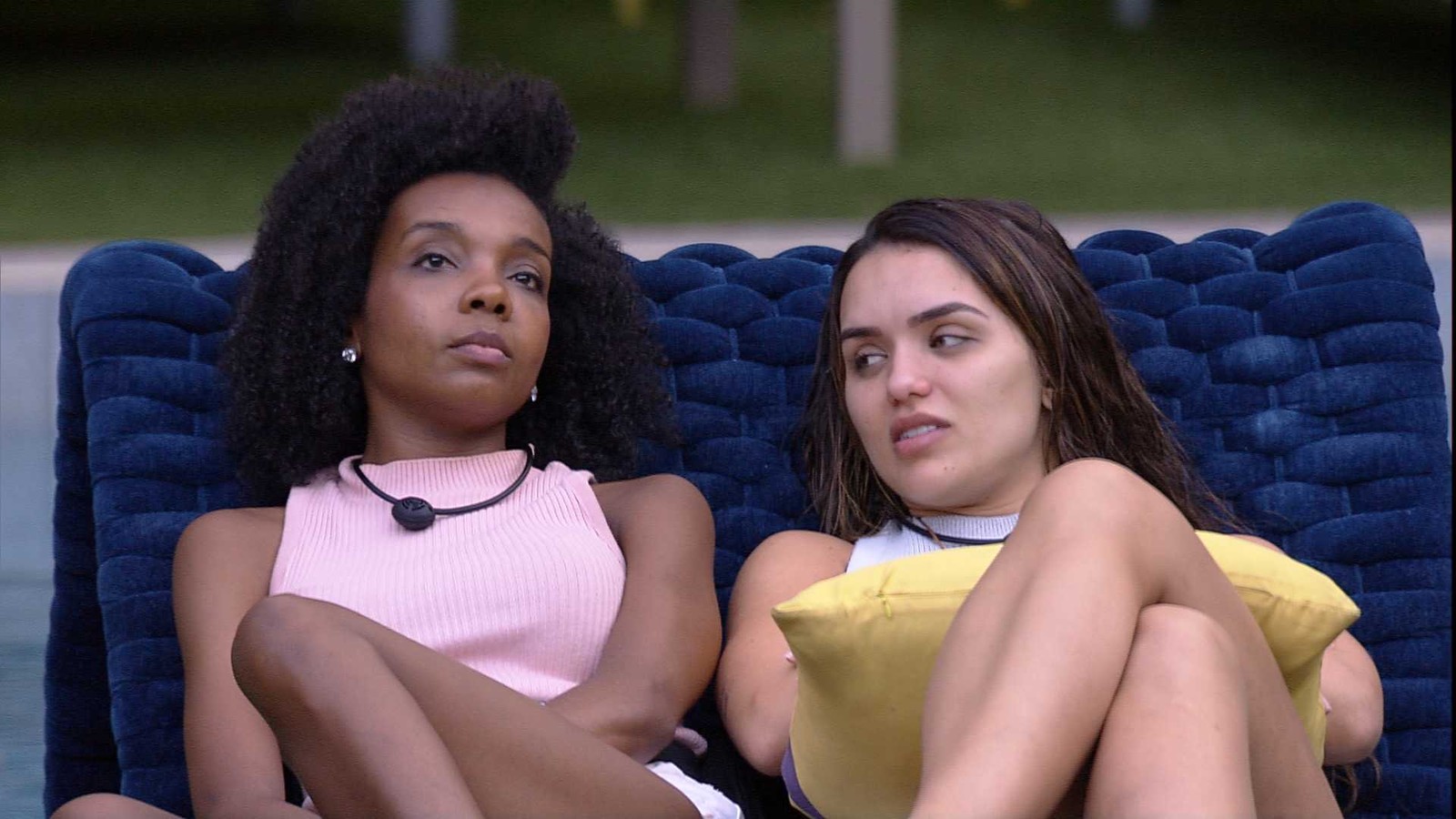 Rafa comenta com Thelma sobre emoção de estar perto da final do BBB20 (Reprodução/TVGlobo)