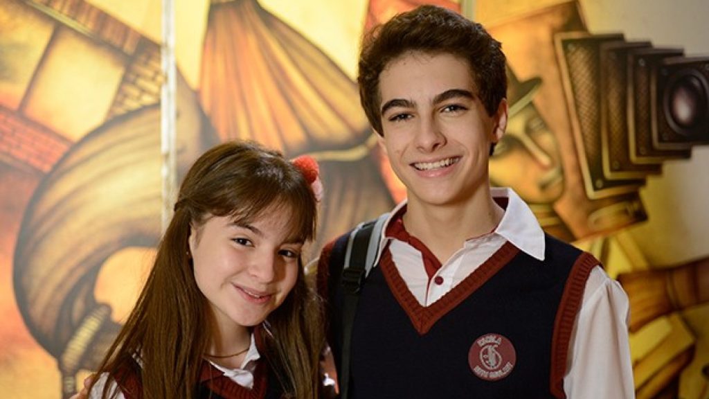 Sophia Valverde e Lucas Burgatti como Poliana e Eric em As Aventuras de Poliana (Divulgação / SBT)