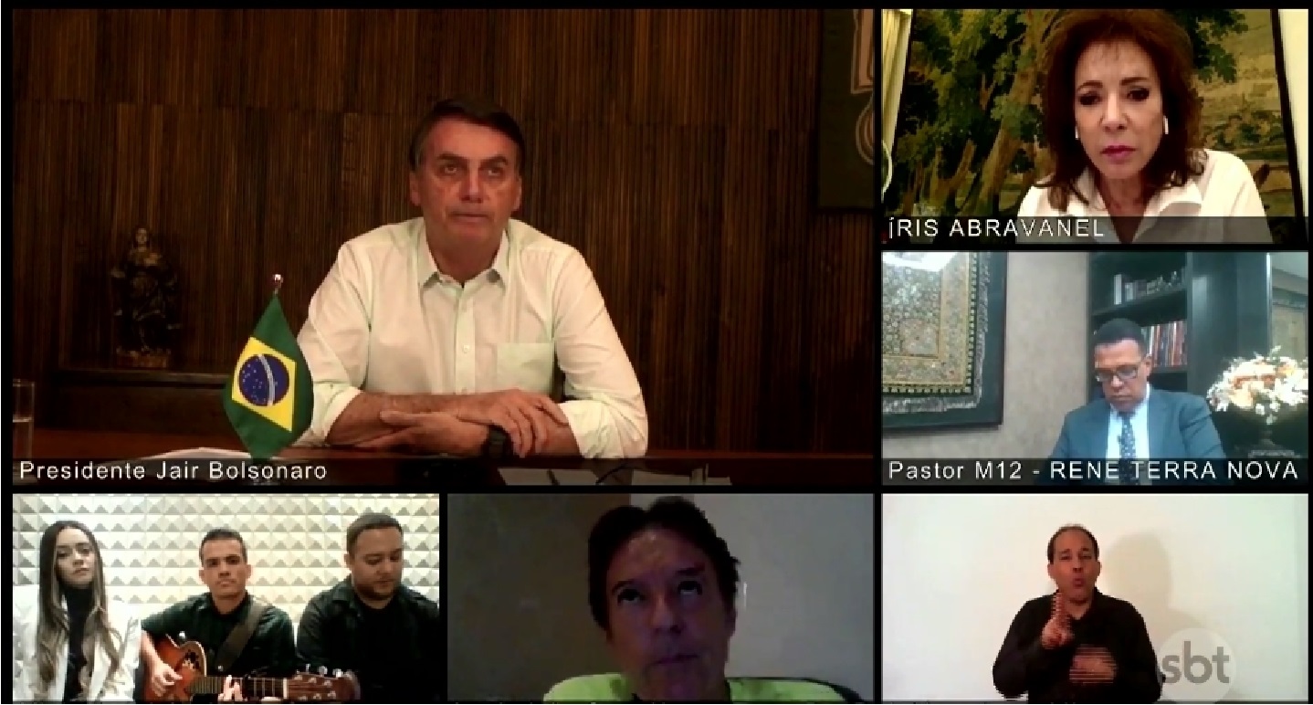 Trecho da live de Jair Bolsonaro (Reprodução / SBT)