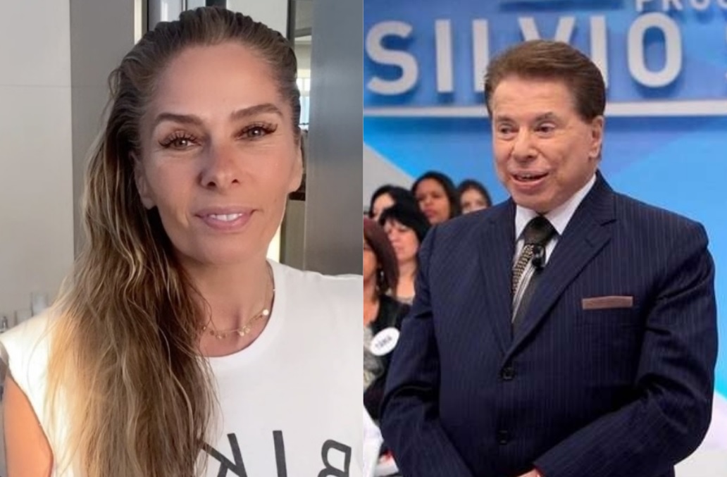 Adriane Galisteu e Silvio Santos