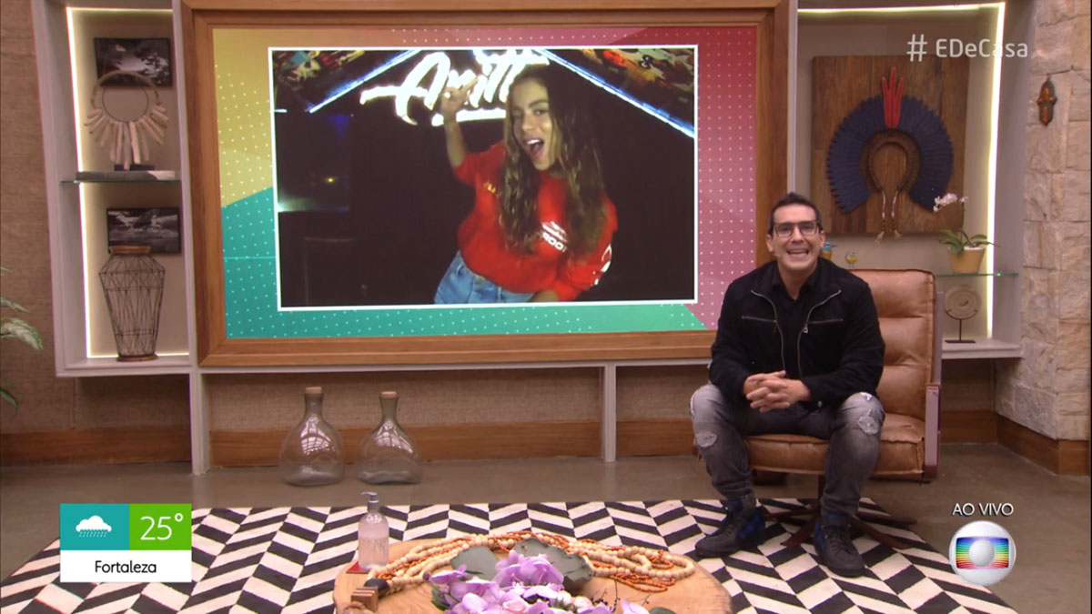Anitta e André Marques no É De Casa