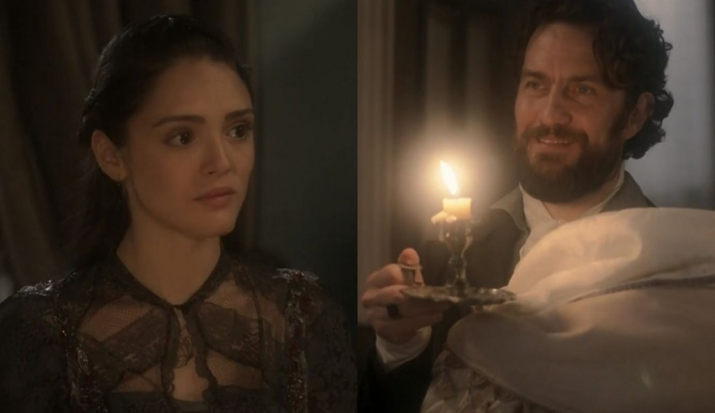 Anna (Isabelle Drummond) e Thomas (Gabriel Braga Nunes) de Novo Mundo