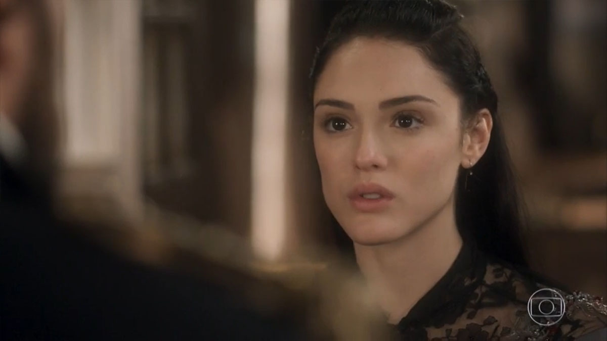 Anna (Isabelle Drummond) e Thomas (Gabriel Braga Nunes) em Novo Mundo