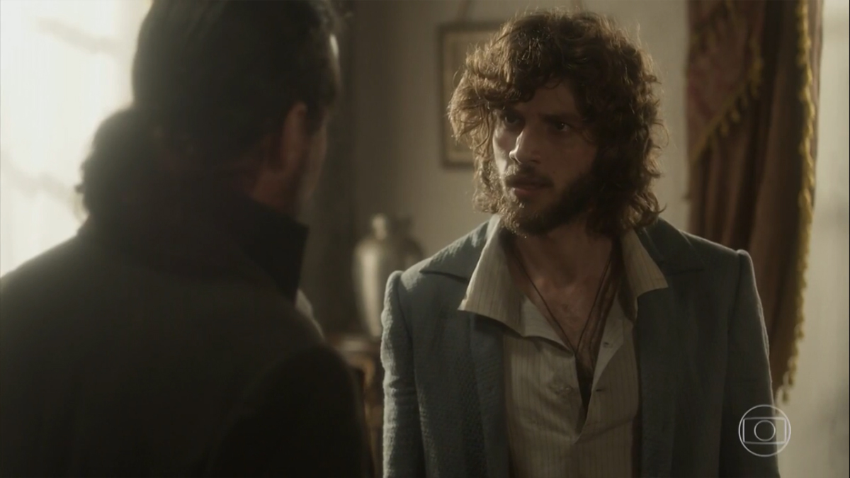 Bonifácio (Felipe Cardoso) e Joaquim (Chay Suede) em Novo Mundo