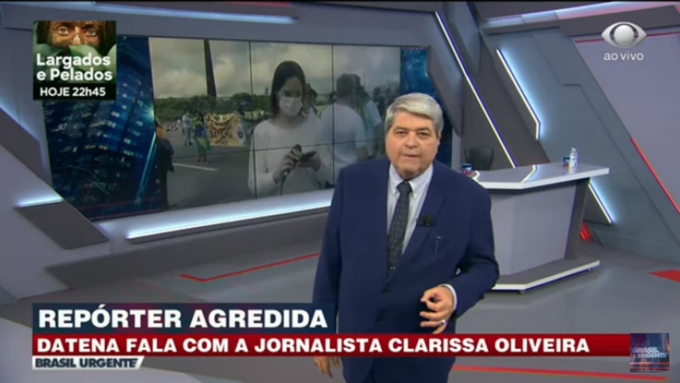 Datena critica agressão à jornalista durante manifestação