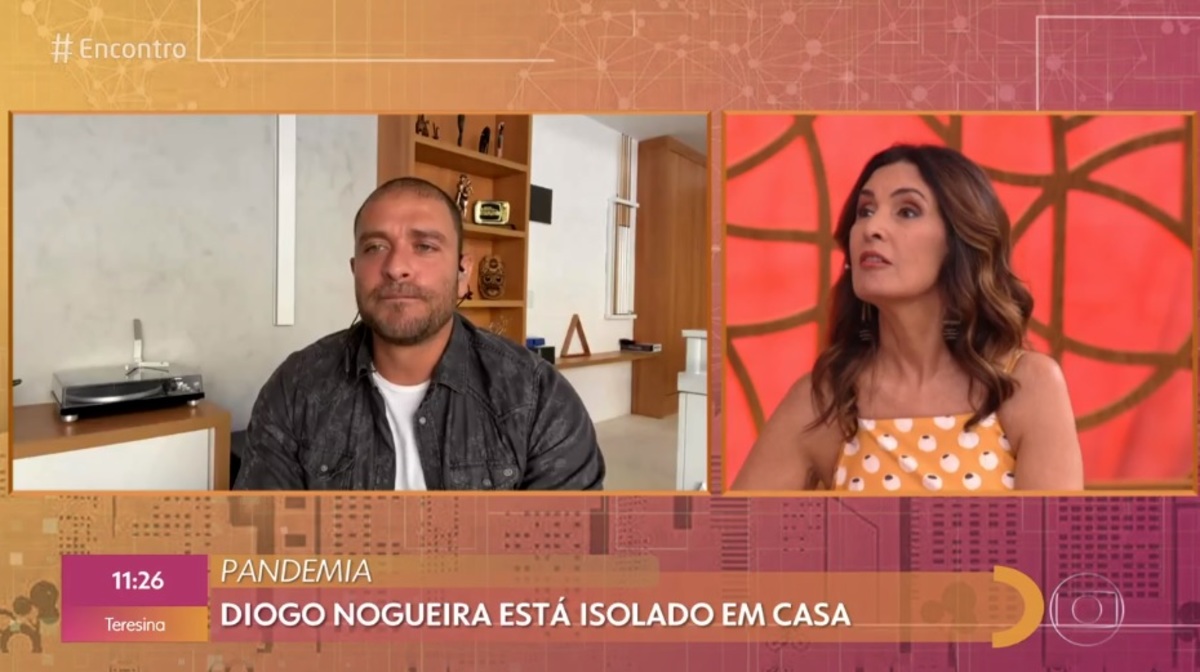 Diogo Nogueira e Fátima Bernardes no Encontro