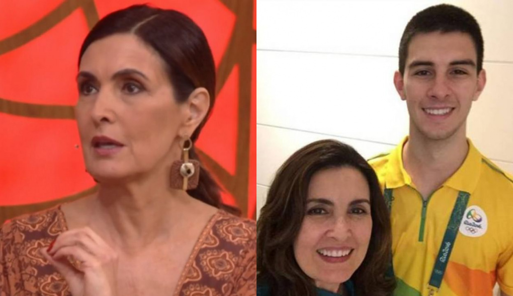 Fátima Bernardes no Encontro e ao lado do filho, Vinícius Bonemer