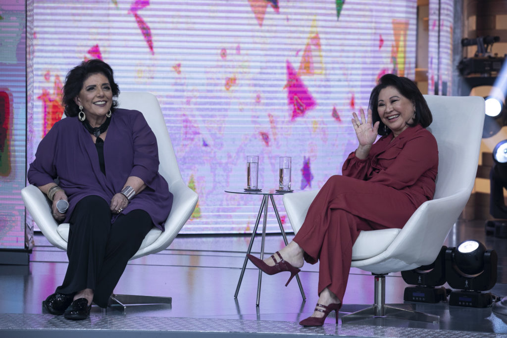 Leda Nagle e Kika Sato, no Hora do Faro