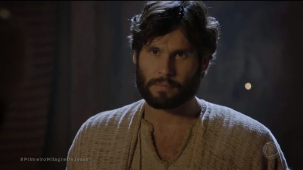 Jesus (Dudu Azevedo) em seu primeiro milagre na novela da Record TV