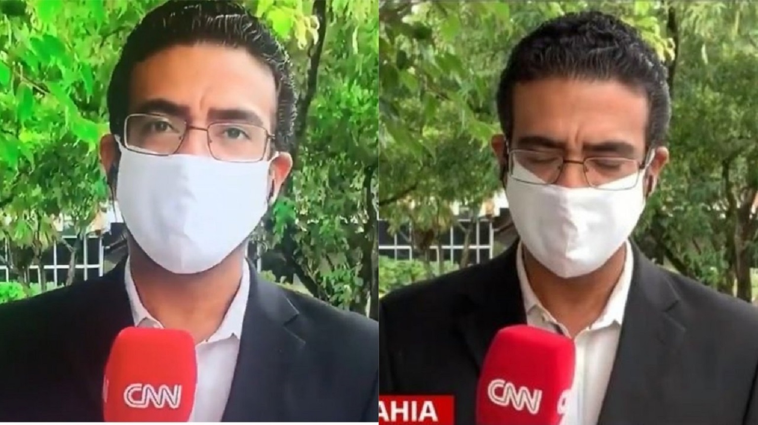 Jhonatã Gabriel, repórter da CNN Brasil, interrompe link após telefonema