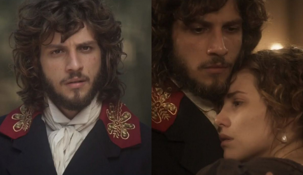 Joaquim (Chay Suede) e Leopoldina (Letícia Colin) de Novo Mundo