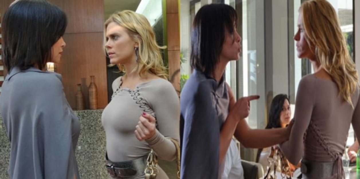 Marcela (Suzana Pires) e Teodora (Carolina Dieckmann) de Fina Estampa