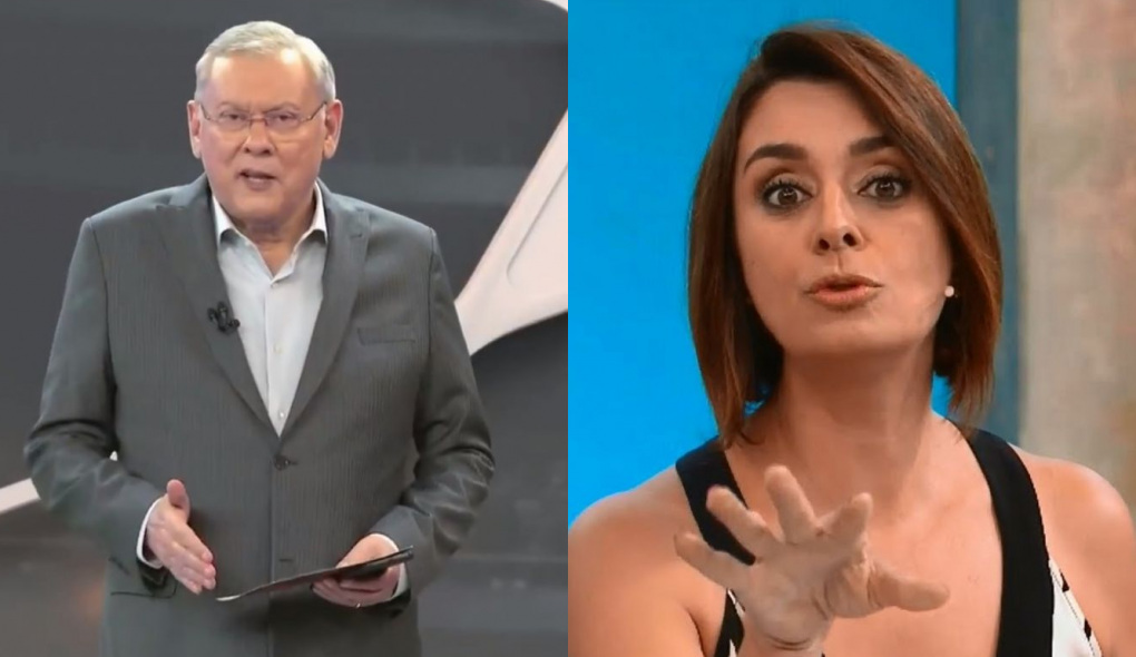 Milton Neves e Cátia Fonseca