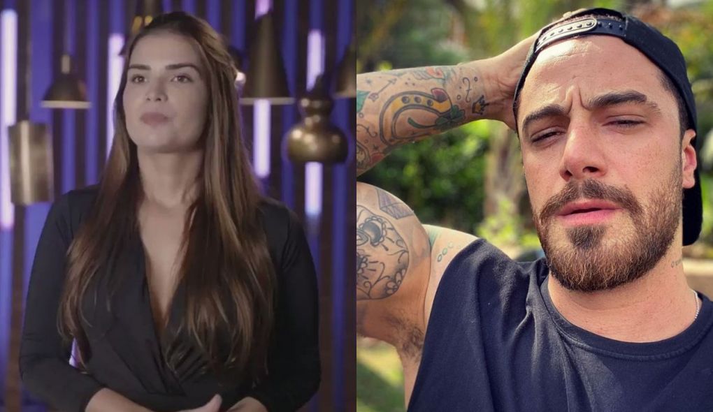 Nathalia Lucena, participante de Soltos em Floripa, e Felipe Titto
