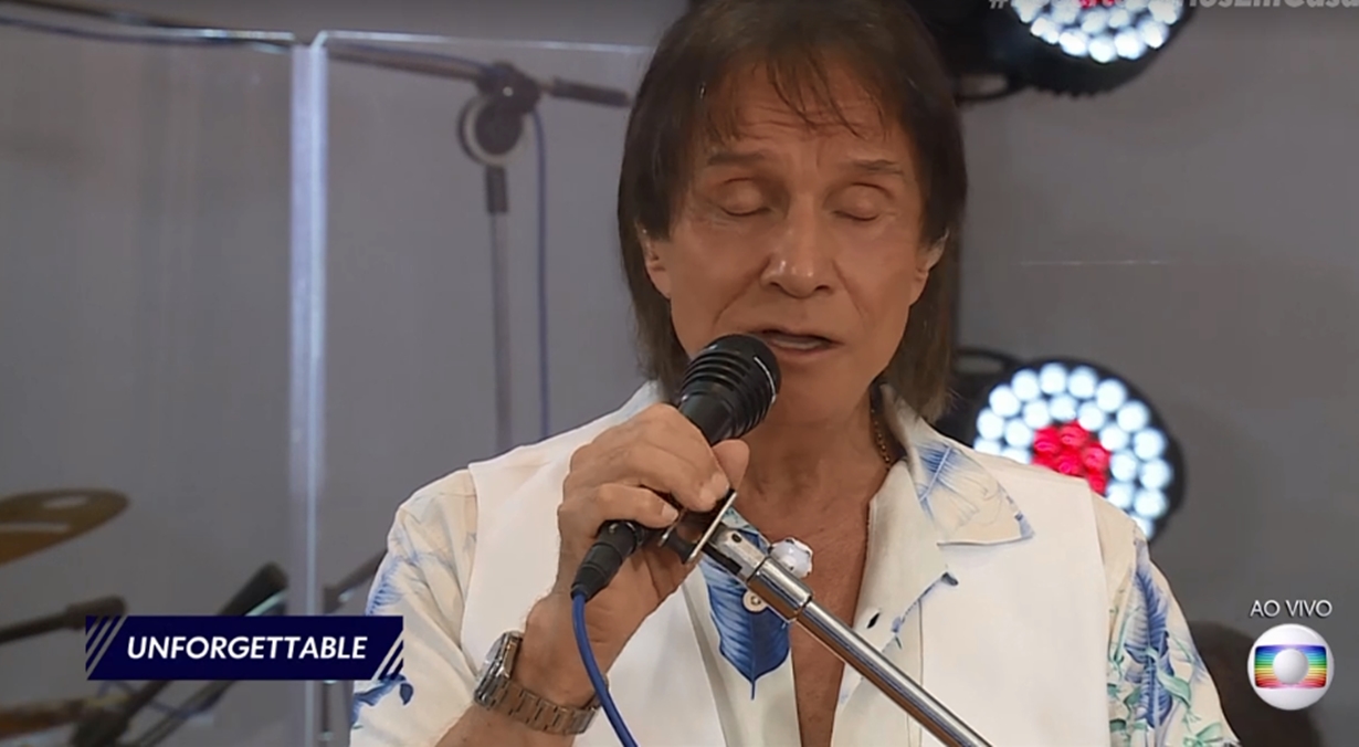 Roberto Carlos em segunda live na Globo (Reprodução: TV Globo)