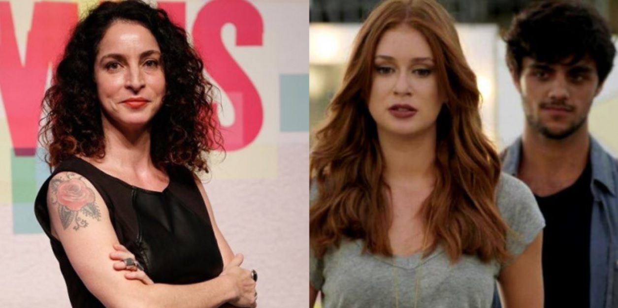 Rosane Svartman, autora de Totalmente Demais, e personagens da novela