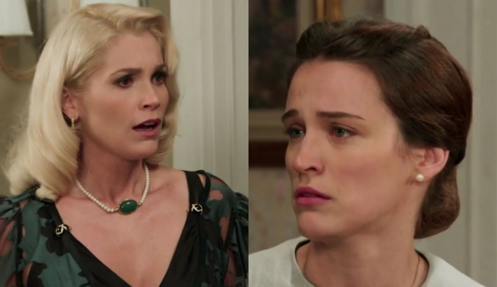 Sandra (Flávia Alessandra) e Maria (Bianca Bin) de Êta Mundo Bom!