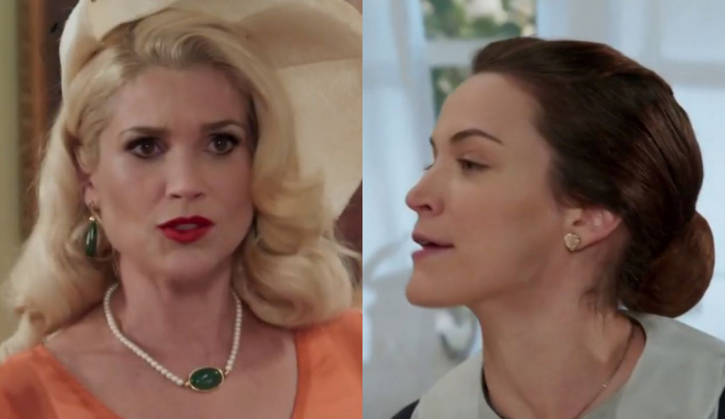 Sandra (Flávia Alessandra) e Maria (Bianca Bin) de Êta Mundo Bom!
