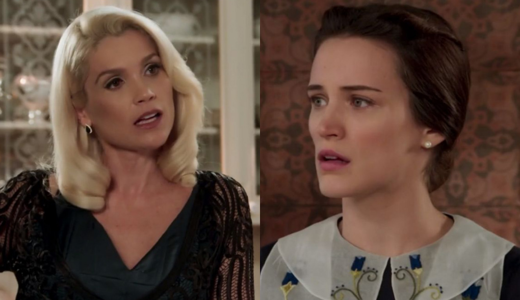 Sandra (Flávia Alessandra) e Maria (Bianca Bin) de Êta Mundo Bom!