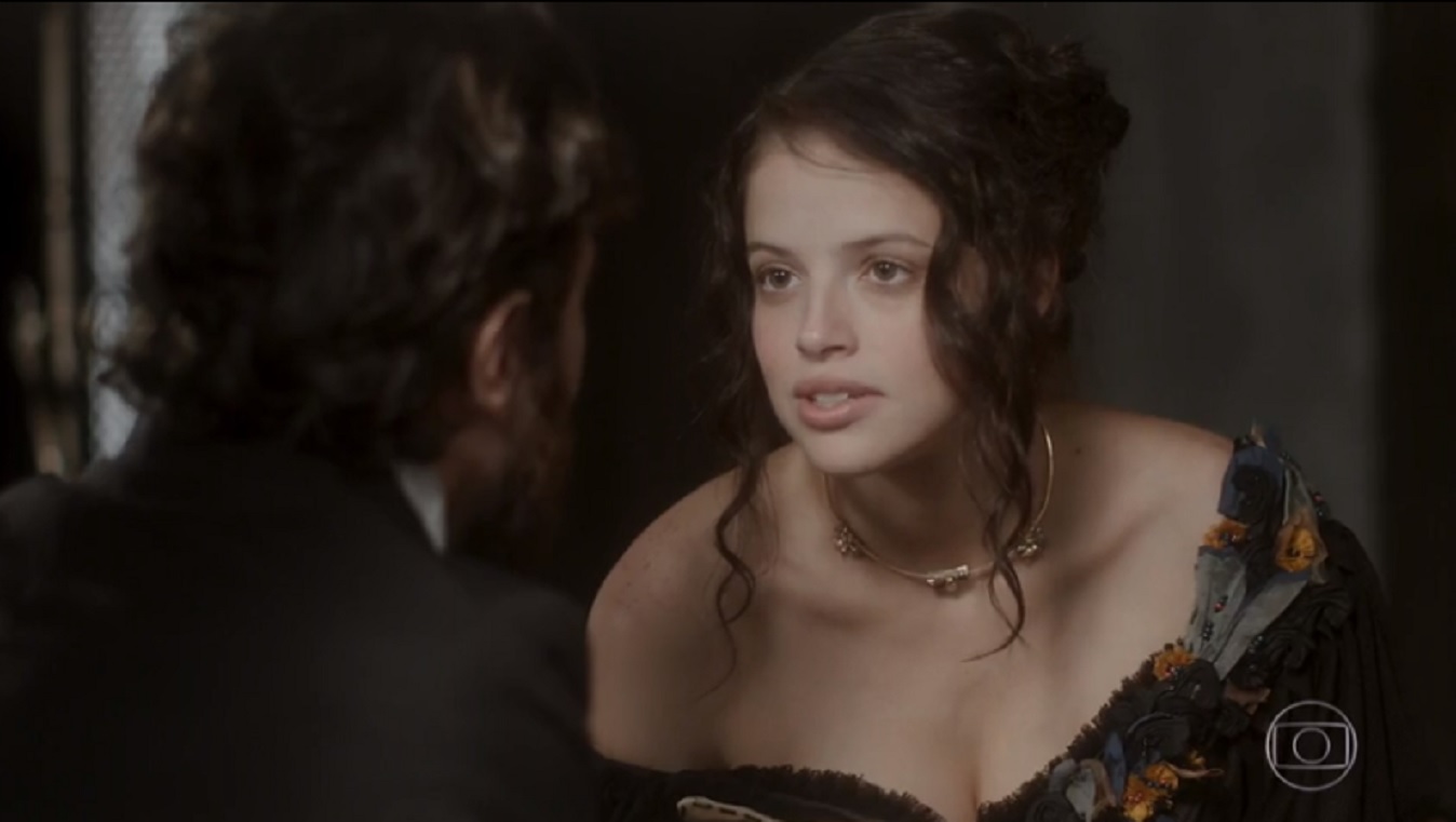 Thomas (Gabriel Braga Nunes) e Domitila (Ágatha Moreira) em Novo Mundo