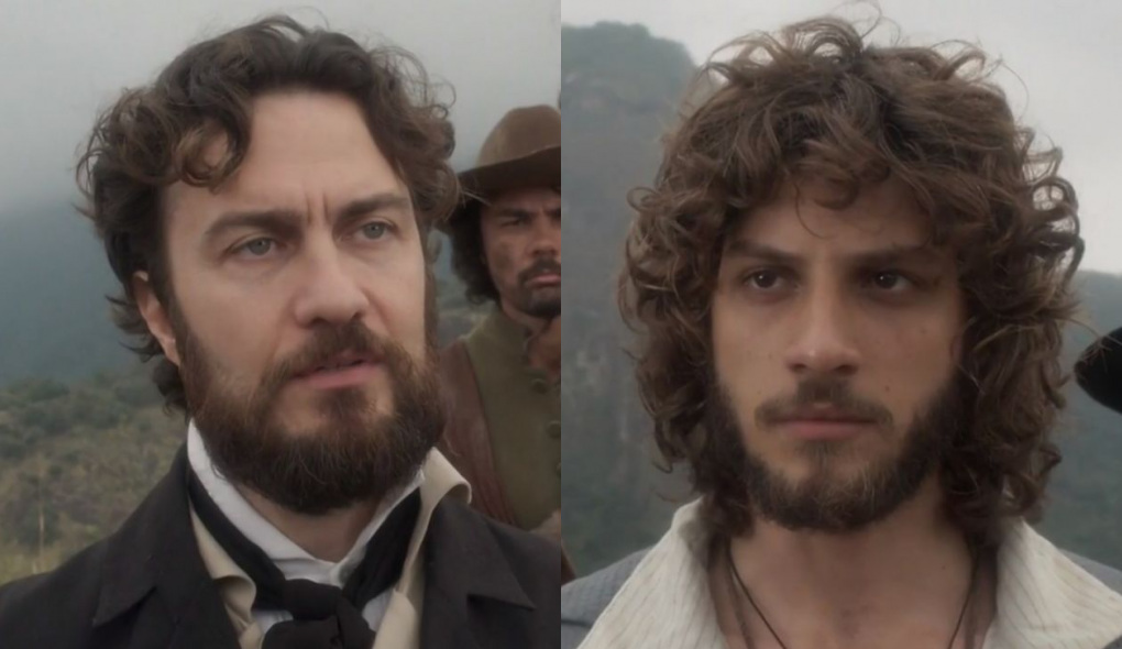 Thomas (Gabriel Braga Nunes) e Joaquim (Chay Suede) de Novo Mundo